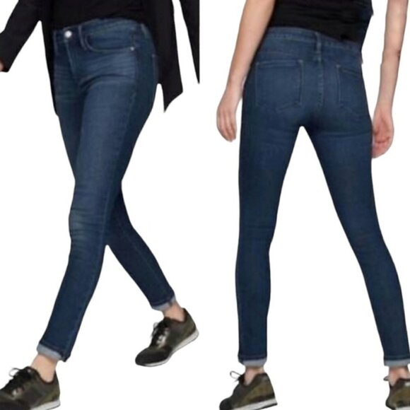 Athleta | Women's Dark Wash High Rise Sculptek Athleisure Skinny Jeans (Size 4) - Picture 1 of 16